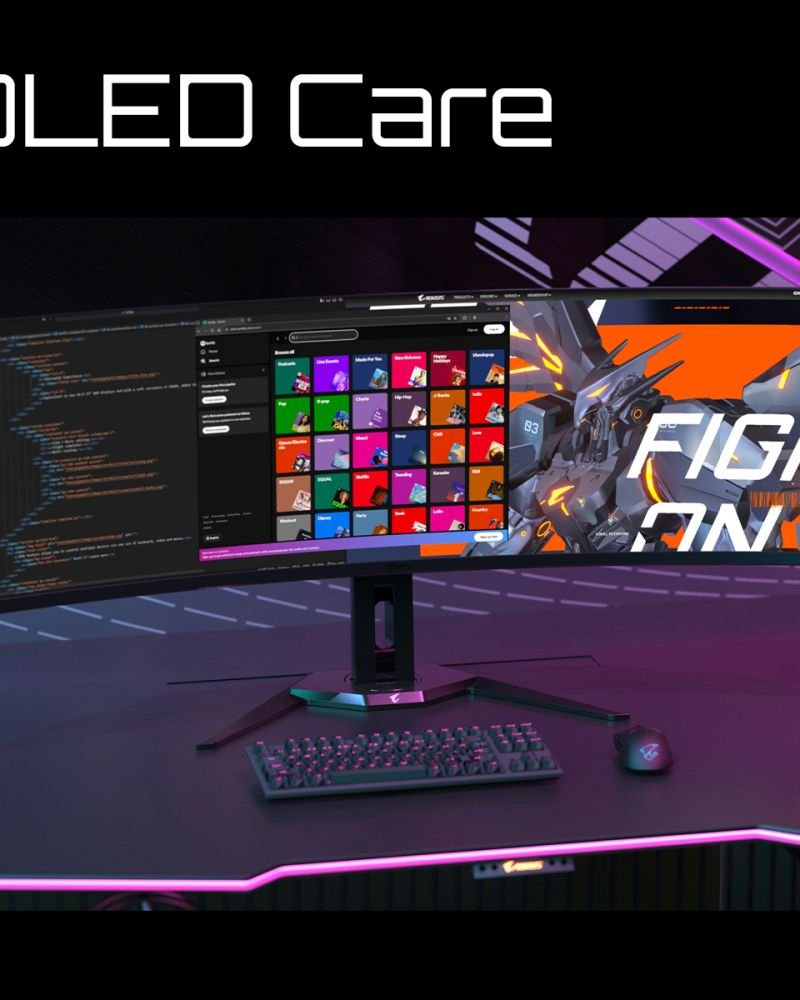 MONITOR AORUS CO49DQ OLED 49” CURVO FHD 144HZ 0.03MS