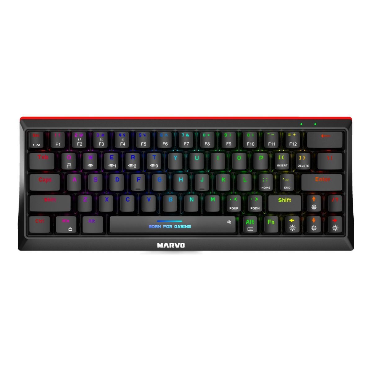 TECLADO MARVO MECÁNICO KG962W 60% BLUE SWITCH SPANISH NEGRO