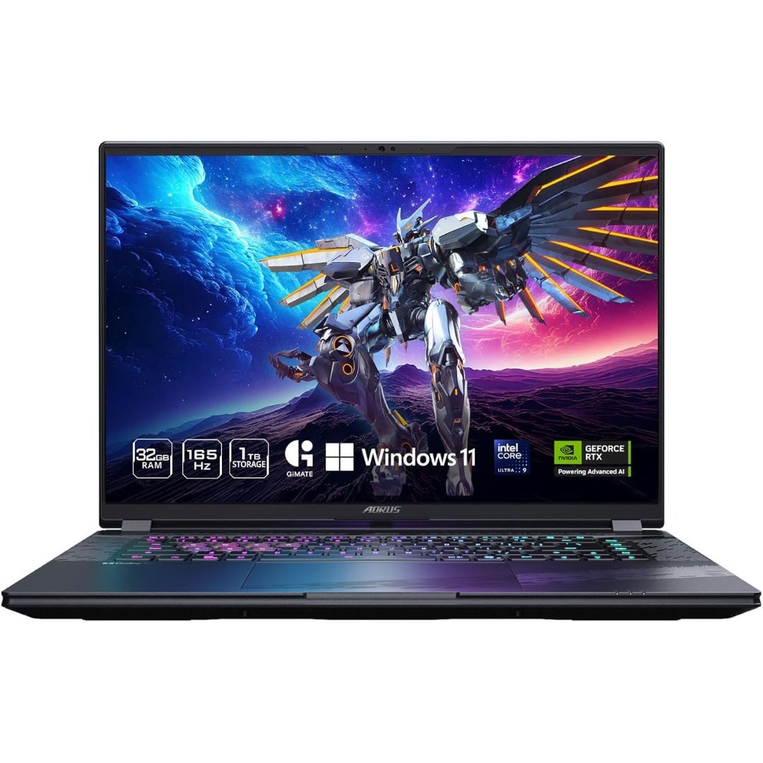 NOTEBOOK GIGABYTE AORUS ELITE 16 16″ IPS 165HZ INTEL CORE ULTRA 9 275HX 32GB DDR5 1TB SSD RTX 5070 8GB