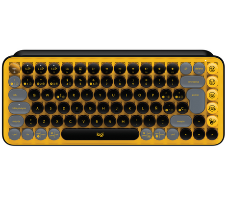 TECLADO LOGITECH POP KEYS BLAST YELLOW MECÁNICO INALÁMBRICO + BT